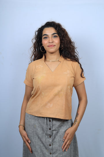 Nehru collared Top- Cuthah