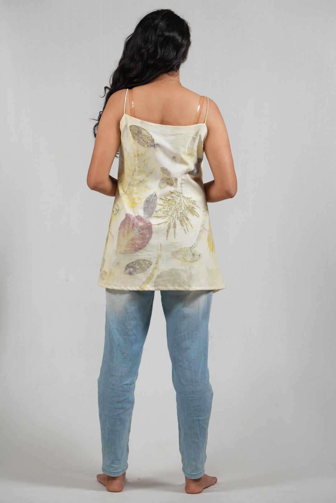 Leafage Spaghetti Strap Top