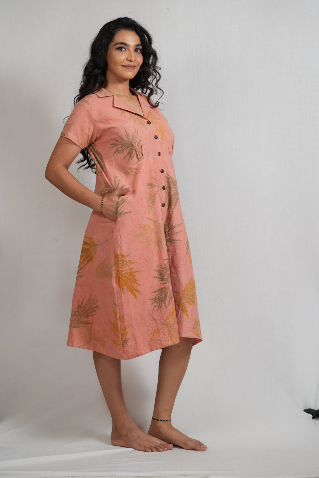 Collared Button-Down Dress