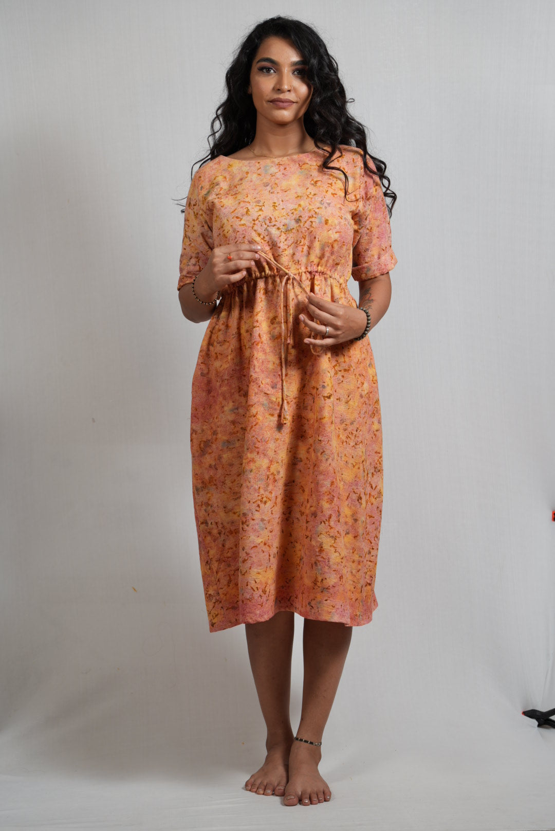 Drawstring-Waist Dress